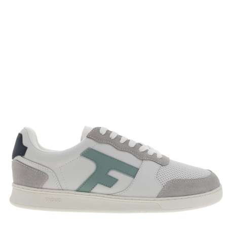Tennis en cuir multicolores avec un talon plat et un logo embossé au talon - Image 2