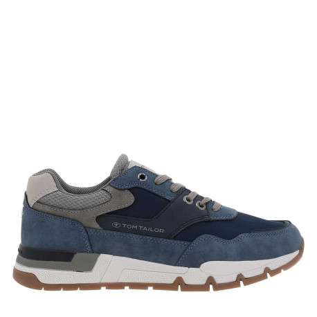 Baskets running bleu marine avec un talon plat et des lacets - Image 2