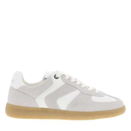 Tennis en cuir blanches avec un talon plat et pourvu de lacets - Image 2