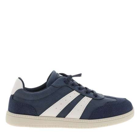 Tennis bleu marine à talon plat avec un patch de la marque à la languette - Image 2