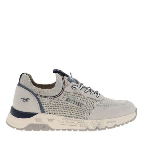 Baskets running ivoire avec un talon plat et des lacets élastiqués - Image 2