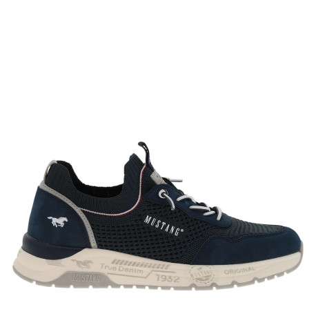 Baskets running bleu marine à talon plat avec un col élastiqué - Image 2