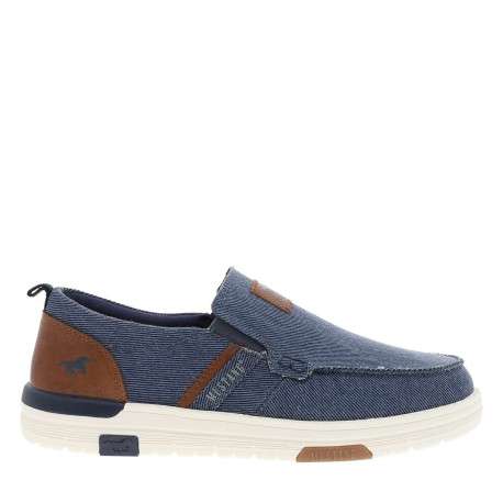 Baskets bleu marine à talon plat avec une fermeture à slip-on - Image 2