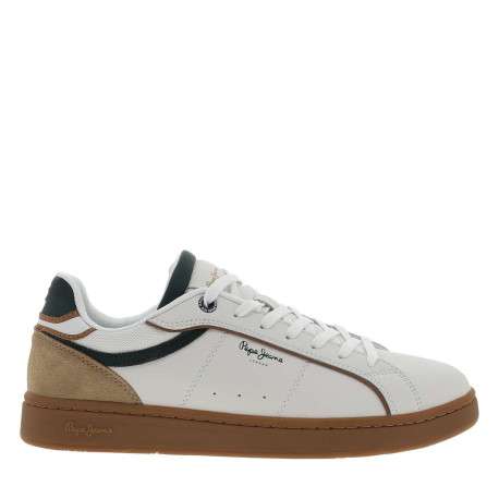 Tennis Clay Class M en cuir blanches à talon plat avec des lacets - Image 2