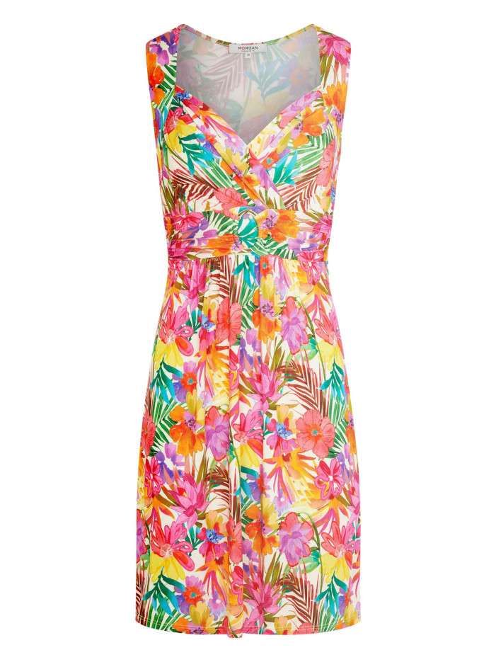 Robe courte multicolore...