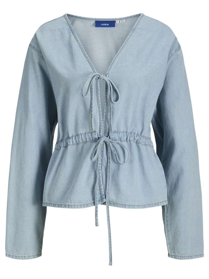 Chemisier en coton bleu...