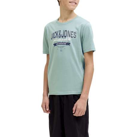 T-shirt en coton biologique bleu orné d'un imprimé de la marque - Image 6