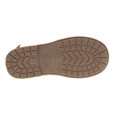 Boots marron à semelle crantée et doublure en fourrure aux chevilles - Image 6
