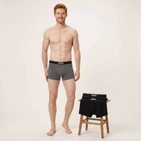 Lot de 3 boxers en coton multicolores pourvus d'une taille élastiquée - Image 2