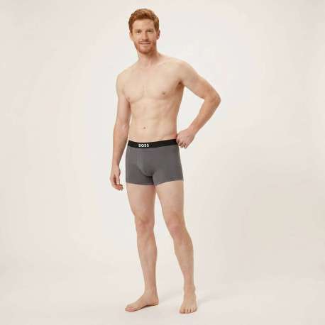 Lot de 3 boxers en coton multicolores pourvus d'une taille élastiquée - Image 3