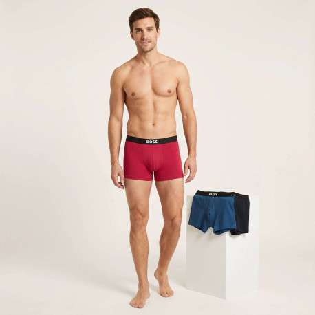 Lot de 3 boxers en coton multicolores pourvus d'une taille élastiquée - Image 2