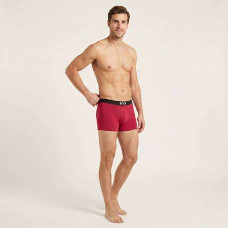 Lot de 3 boxers en coton multicolores pourvus d'une taille élastiquée - Image 3