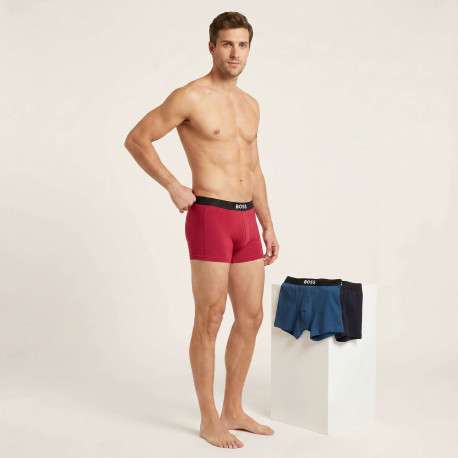 Lot de 3 boxers en coton multicolores pourvus d'une taille élastiquée - Image 4