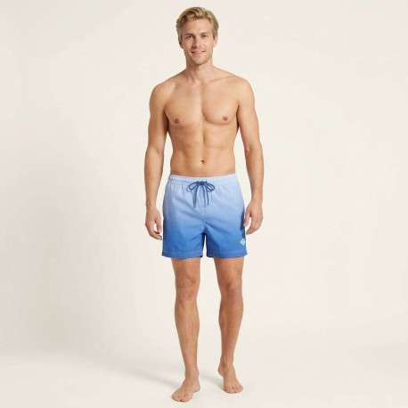 Short de bain bleu ciel dégradé avec une coupe droite et 3 poches - Image 3