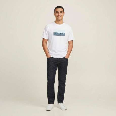 T-shirt en coton blanc imprimé avec une coupe droite et un col rond - Image 5