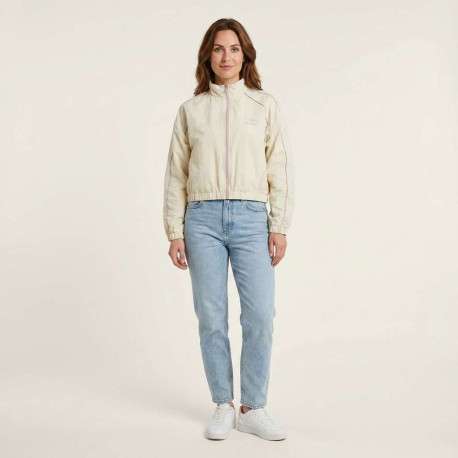 Veste écrue uni avec une coupe cropped et des manches longues - Image 4