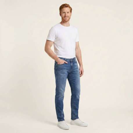 Jean 800/12 Jogg en coton bleu pourvu d’une coupe droite et de multiples poches - Image 5