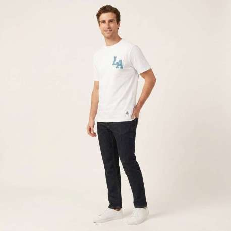 T-shirt en coton blanc uni pourvu d'un imprimé ourson et d'un col rond - Image 5