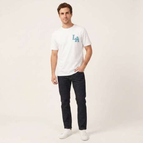 T-shirt en coton blanc uni pourvu d'un imprimé ourson et d'un col rond - Image 6