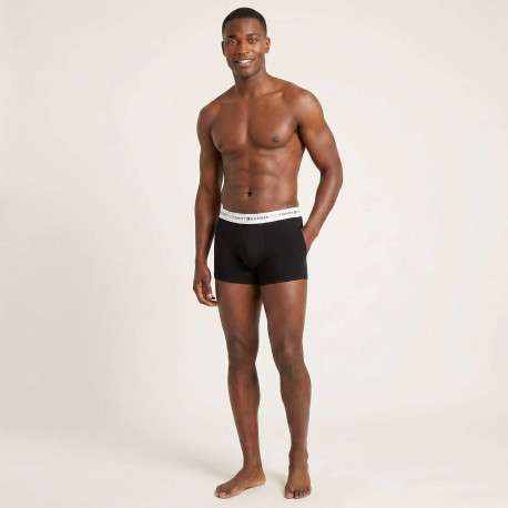 Lot de 3 boxers en coton noirs pourvus d'une taille élastiquée - Image 3