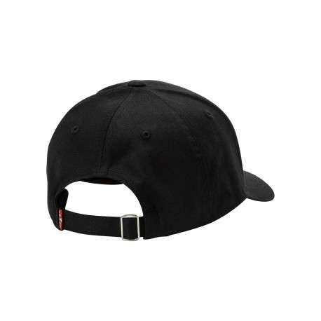 Casquette en coton noire pourvue d'oeillets d'aération et du nom de la marque - Image 2