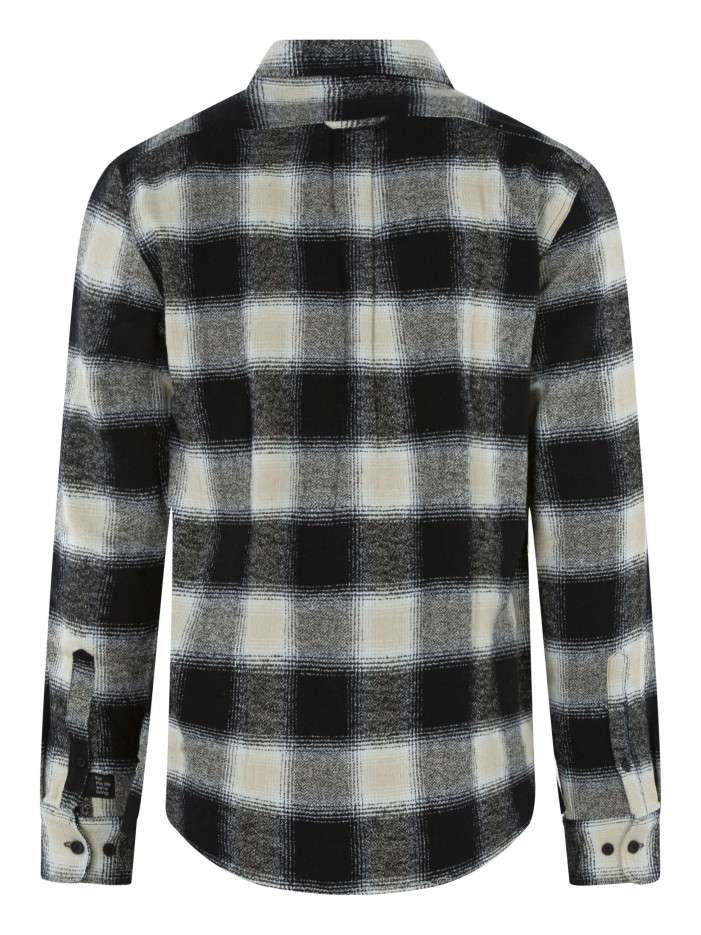 Chemise en coton noire à...