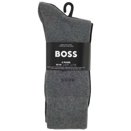 Lot de 3 paires de chaussettes en coton multicolores à coupe haute - Image 2
