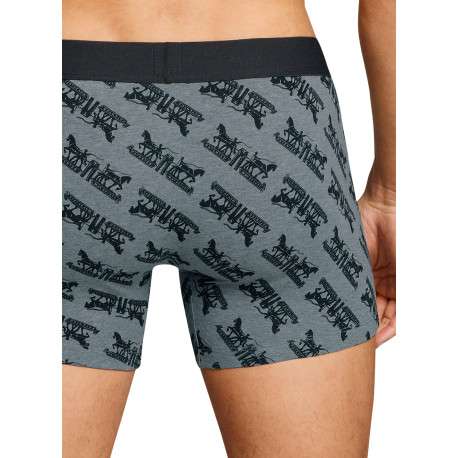 Lot de 3 boxers courts gris et noir en coton avec ceinture élastiquée - Image 10