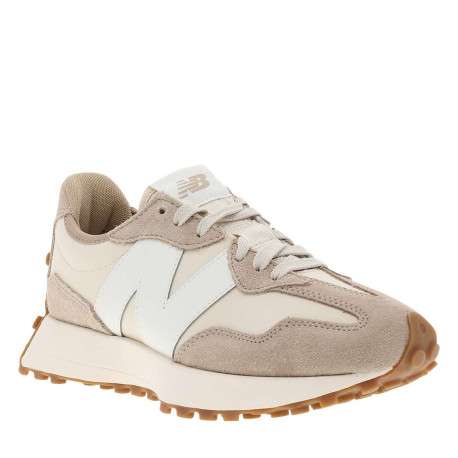 Baskets running beige avec un talon plat et une semelle crantée - Image 3