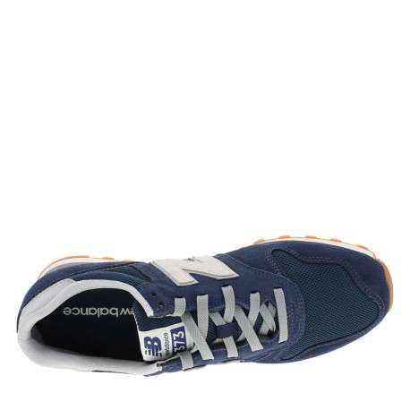 Baskets running 373 bleu marine avec un talon plat et un patch sur la languette - Image 4