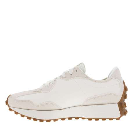 Baskets running écrues avec des détails beiges et à semelle plate