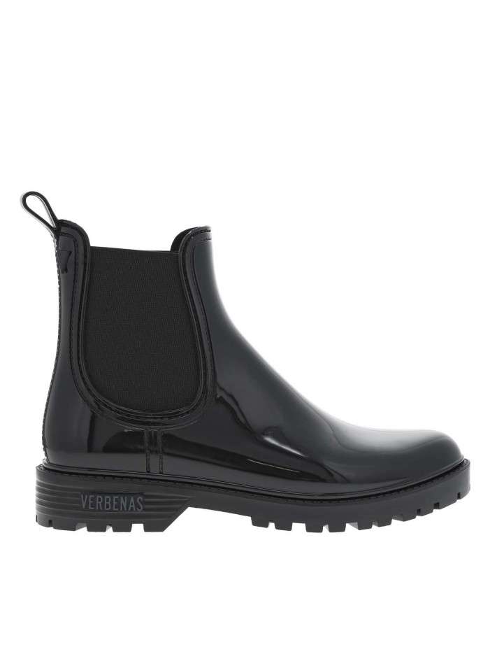 Boots noires vernies à...