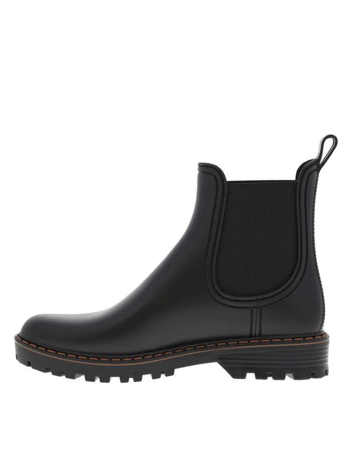 Boots noir mat, à trépointe...