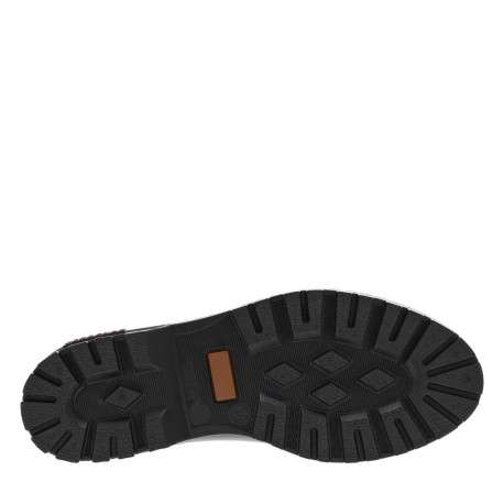 Boots noir mat, à trépointe beige, talon décroché bas et soufflet élastiqué - Image 5