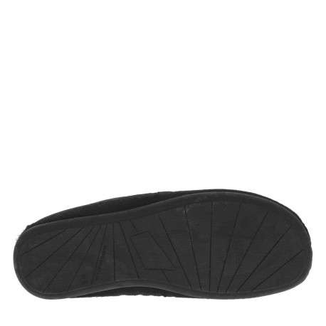 Pantoufles mules noires avec le coup de pied matelassé et feutrine noire - Image 5