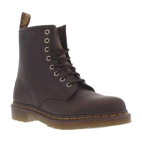 Bottines en cuir marron à talon décroché bas avec des lacets ronds - Image 15