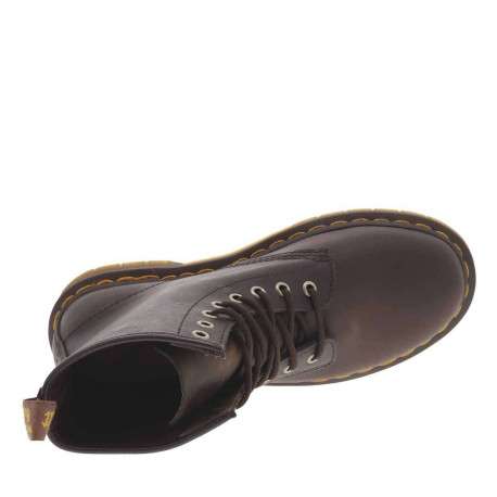Bottines en cuir marron à talon décroché bas avec des lacets ronds - Image 19