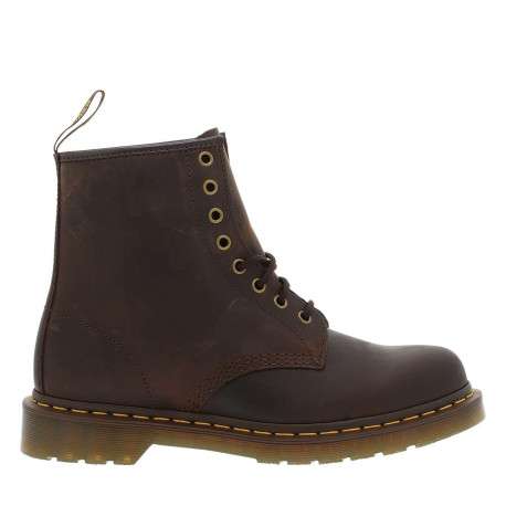 Bottines en cuir marron à talon décroché bas avec des lacets ronds - Image 2
