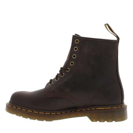 Bottines en cuir marron à talon décroché bas avec des lacets ronds - Image 3