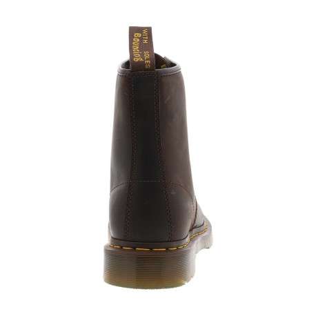 Bottines en cuir marron à talon décroché bas avec des lacets ronds - Image 7