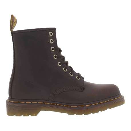 Bottines en cuir marron à talon décroché bas avec des lacets ronds - Image 8