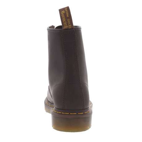 Bottines en cuir marron à talon décroché bas avec des lacets ronds - Image 9