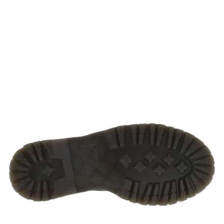 Boots en cuir noires à talon plateau avec un zip et revêtement en grains - Image 11