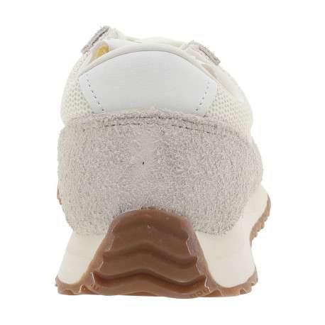 Baskets tennis taupe à talon plat avec un empiècement en nubuck sur le pourtour - Image 6
