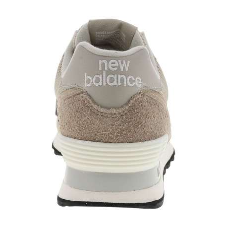 Baskets beiges à talon plat avec un patch de la marque sur la languette - Image 6