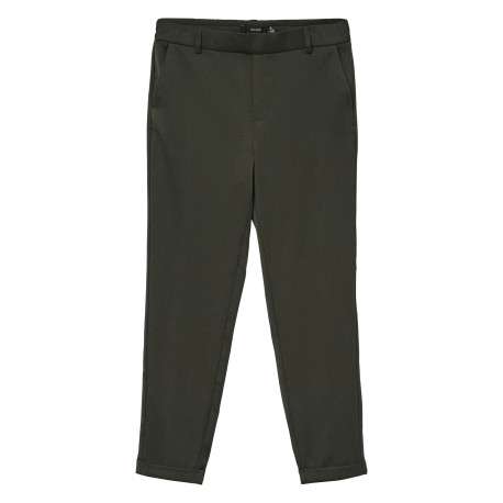 Pantalon jogging kaki uni avec une coupe slim et des passants pour ceinture
