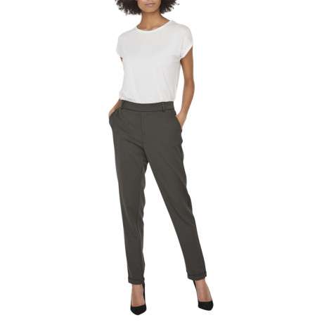 Pantalon jogging kaki uni avec une coupe slim et des passants pour ceinture - Image 2