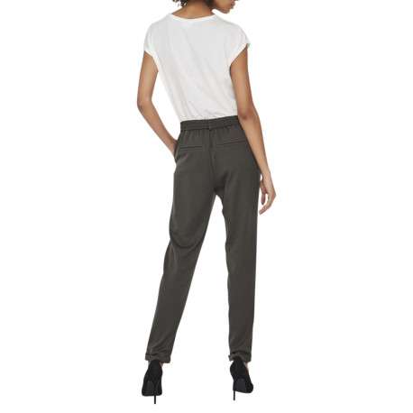 Pantalon jogging kaki uni avec une coupe slim et des passants pour ceinture - Image 3