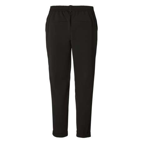 Pantalon Chino Maya noir uni à coupe slim avec des poches passepoilées - Image 2