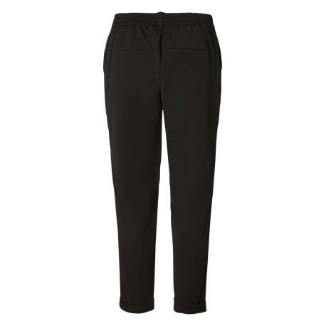 Pantalon Chino Maya noir uni à coupe slim avec des poches passepoilées - Image 9